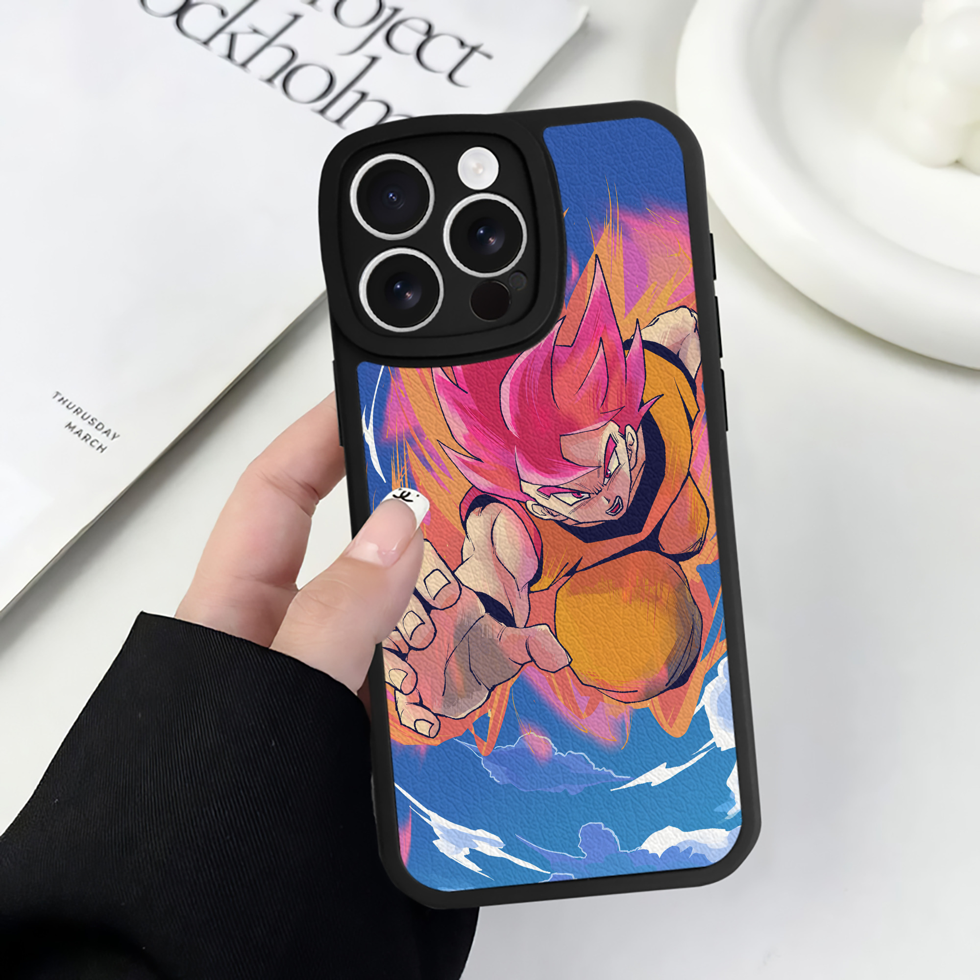 （画像用） ドラゴンボール DRAGON BALL 【iPhone 16シリーズ対応】シリコンスマホケース（レザー調） 材質：シリコン